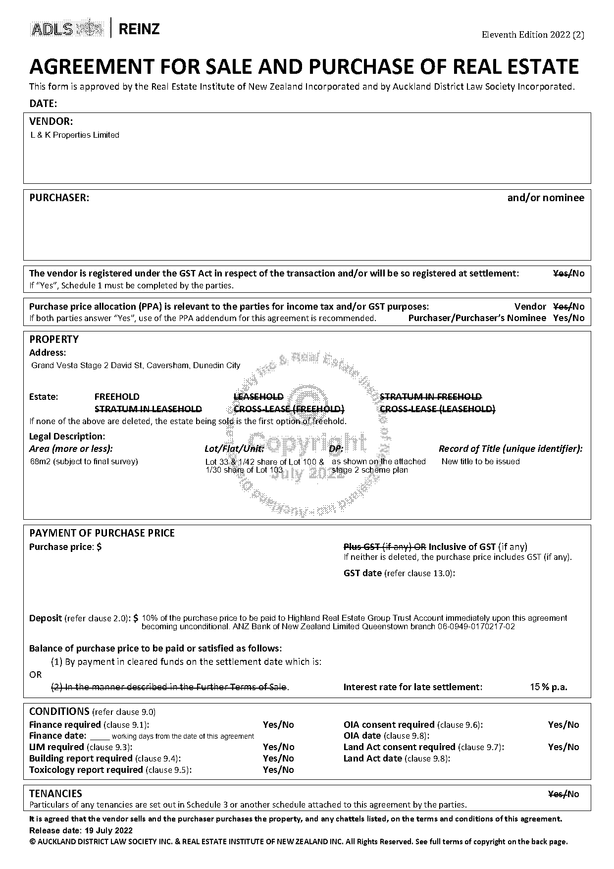 auckland district law society agreement to lease