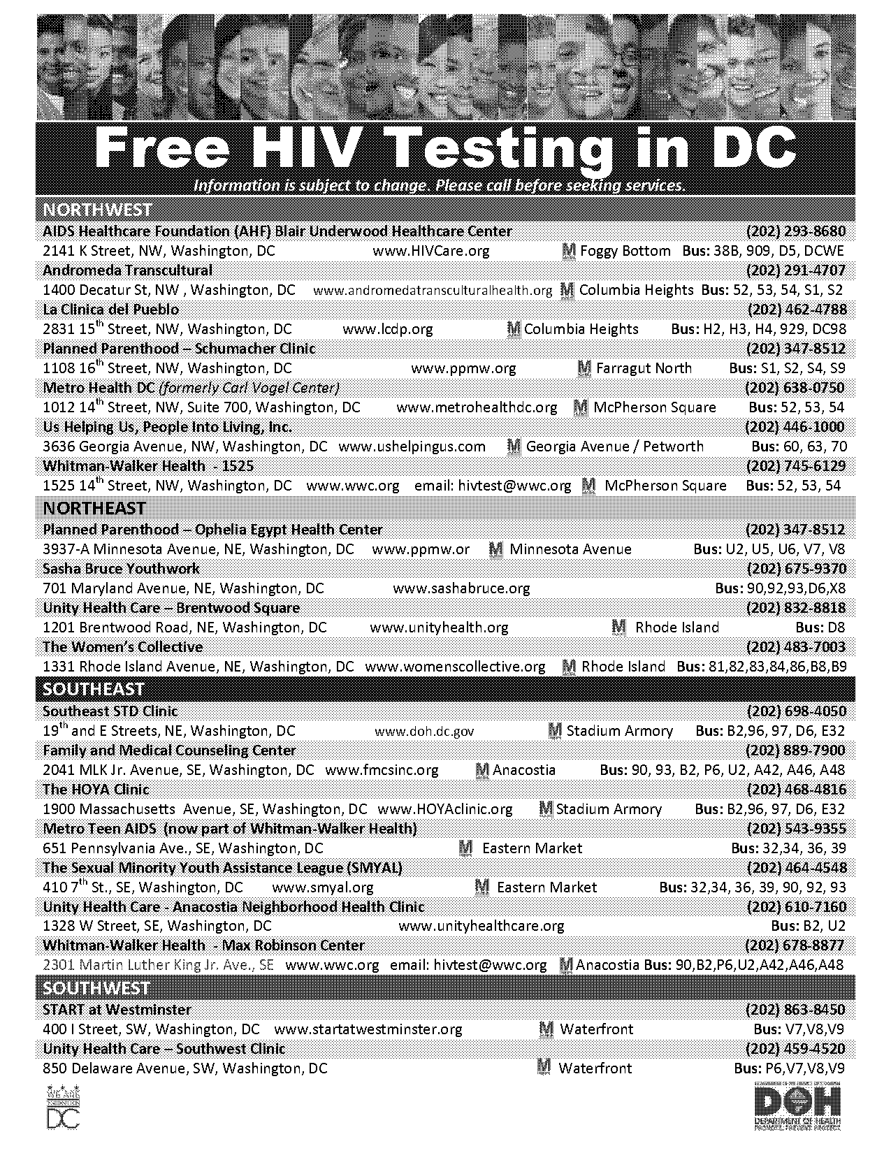 clinics that offer free hiv testing